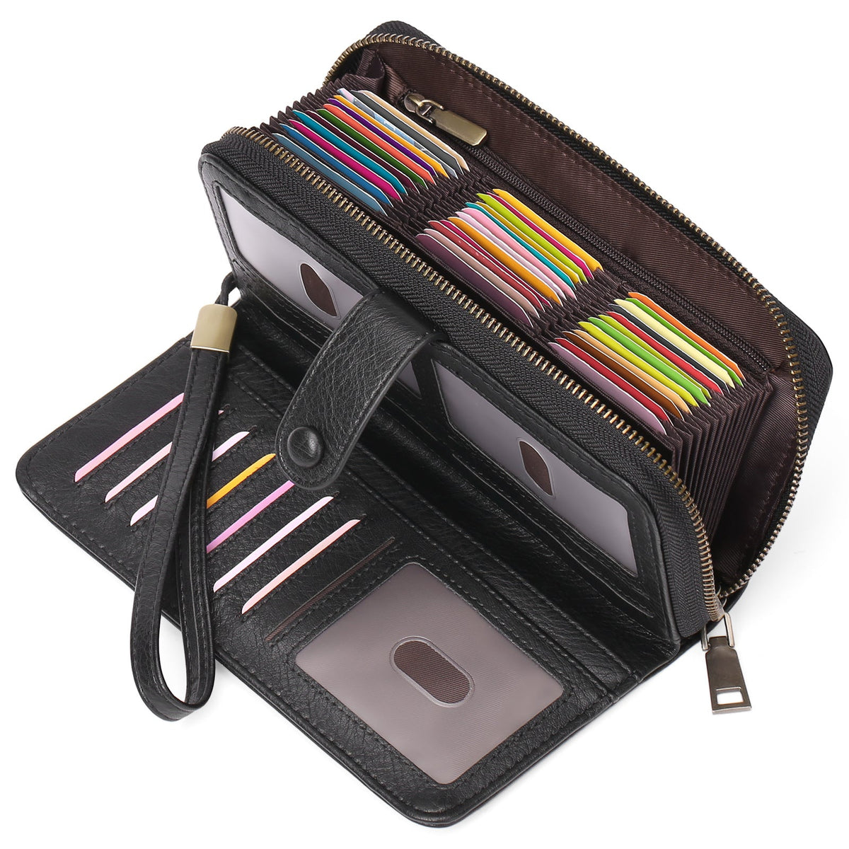 Expanding Card Holder Women's Long Wallet Passport Bag