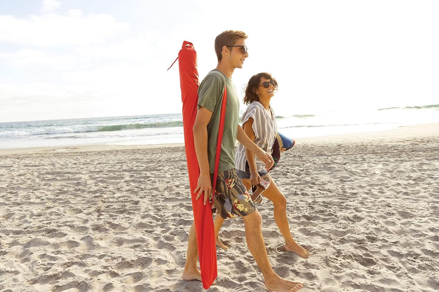Premiere UPF 50 Plus Umbrella Shelter Weatherproof 8Ft Red