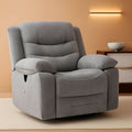 Grey Swivel Recliner With Massage And Heat Therapy