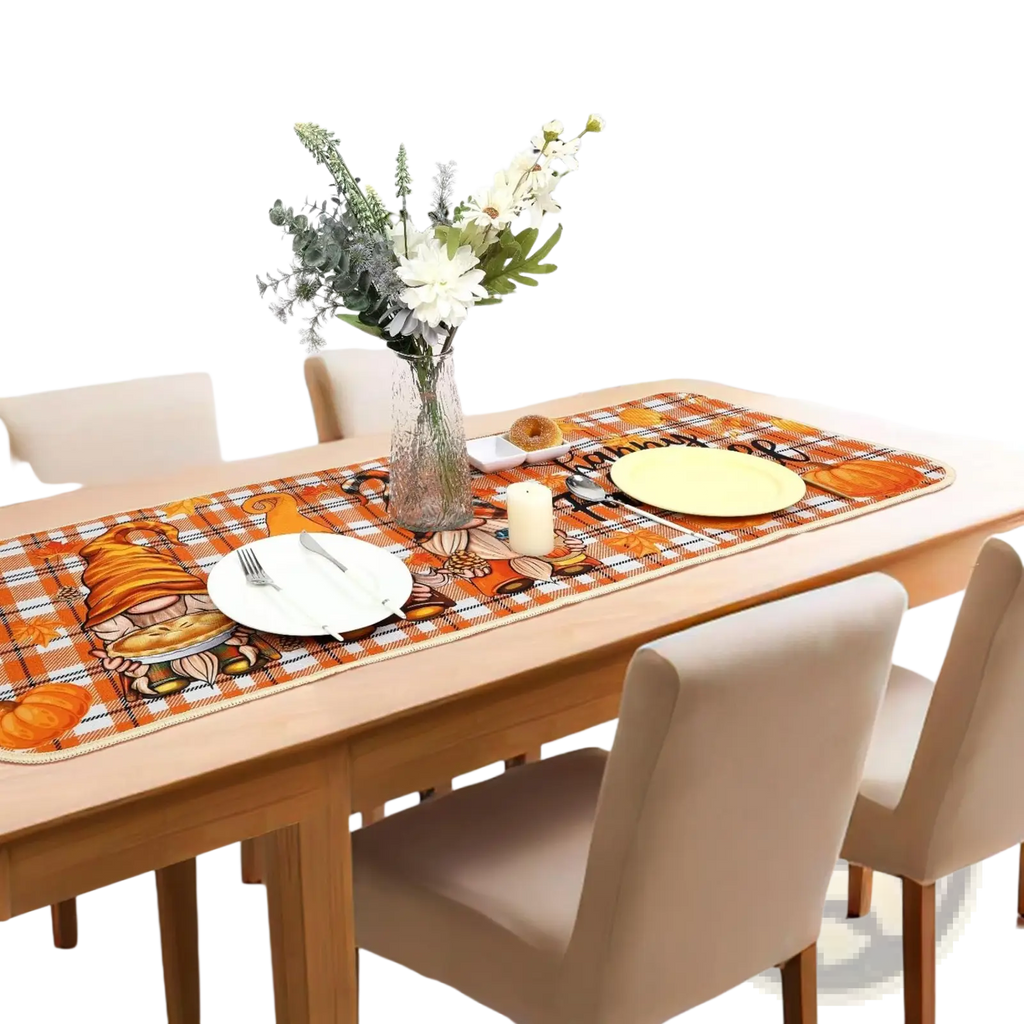 Fall Kitchen Mats Gnome Plaid Thanksgiving 2 Pack