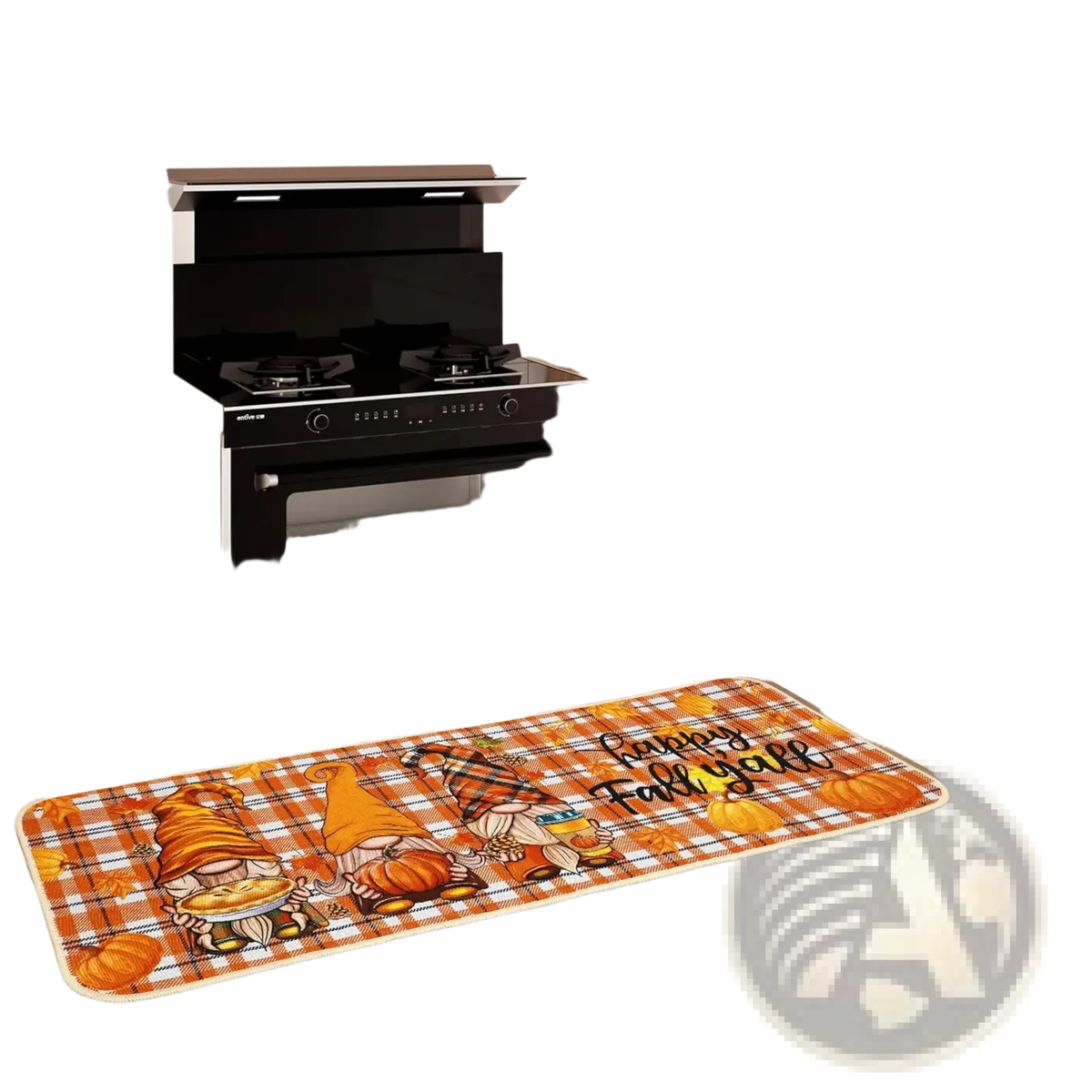 Fall Kitchen Mats Gnome Plaid Thanksgiving 2 Pack
