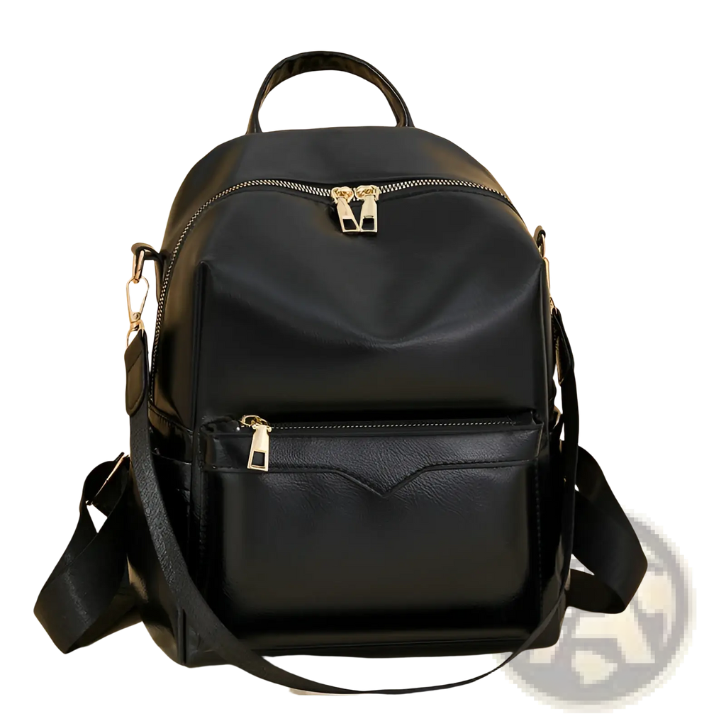 Faux Leather Women's Large Capacity Commuter Backpack