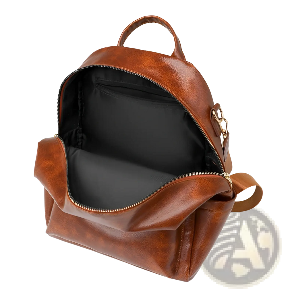 Faux Leather Women's Large Capacity Commuter Backpack