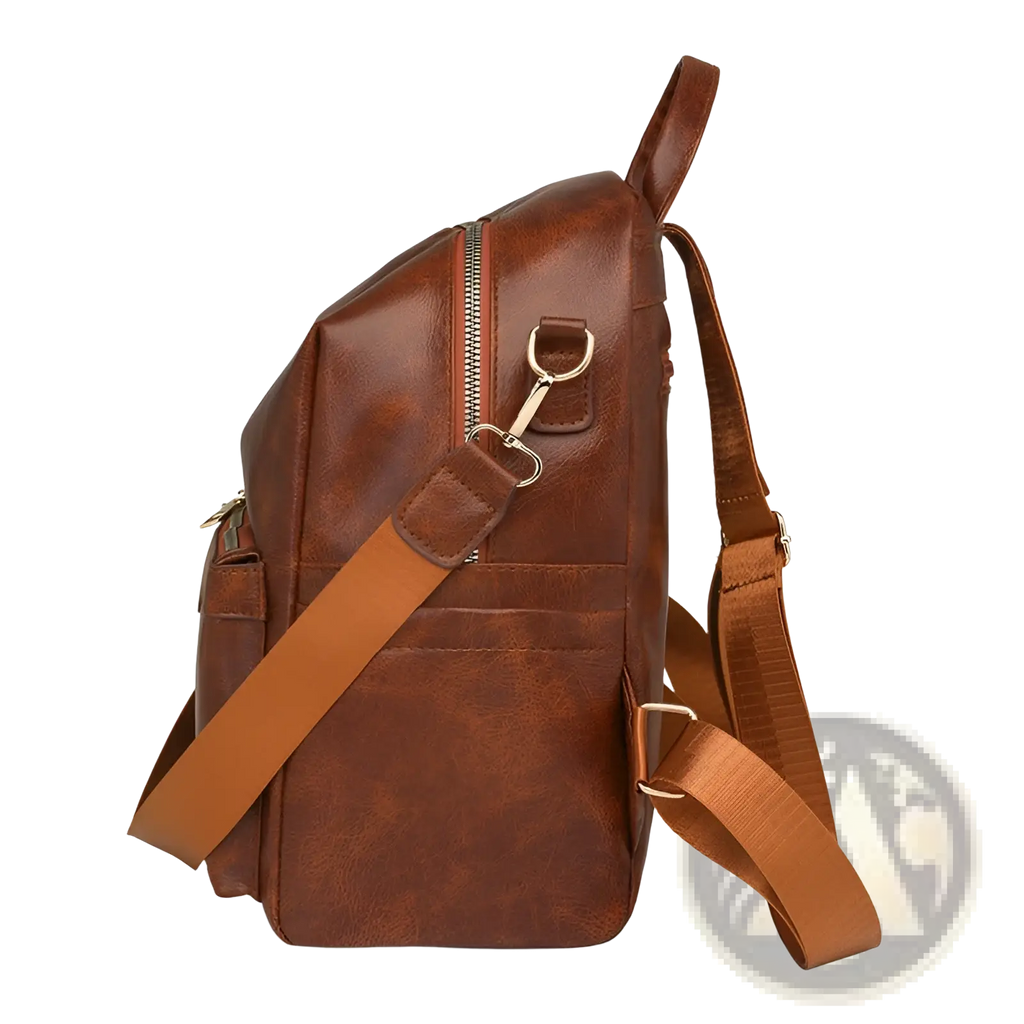 Faux Leather Women's Large Capacity Commuter Backpack