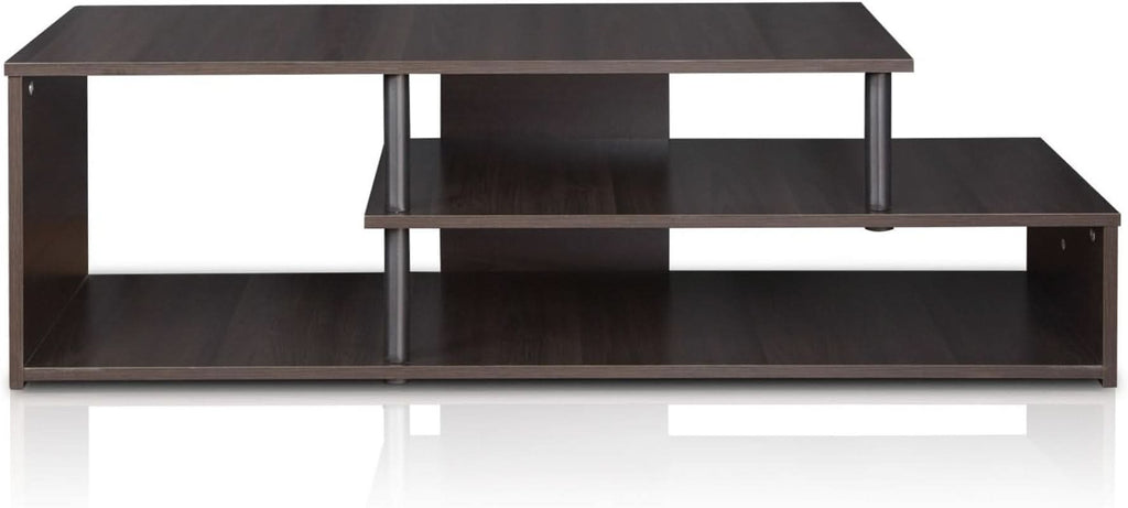 Econ Low Rise TV Stand Espresso Black With Shelves