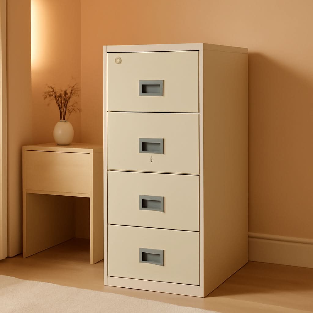 Patriot Vertical 4 Drawer Fire Safe File Cabinet 1 Hour Parchment