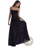 Floral Lace Backless Maxi Party Dress