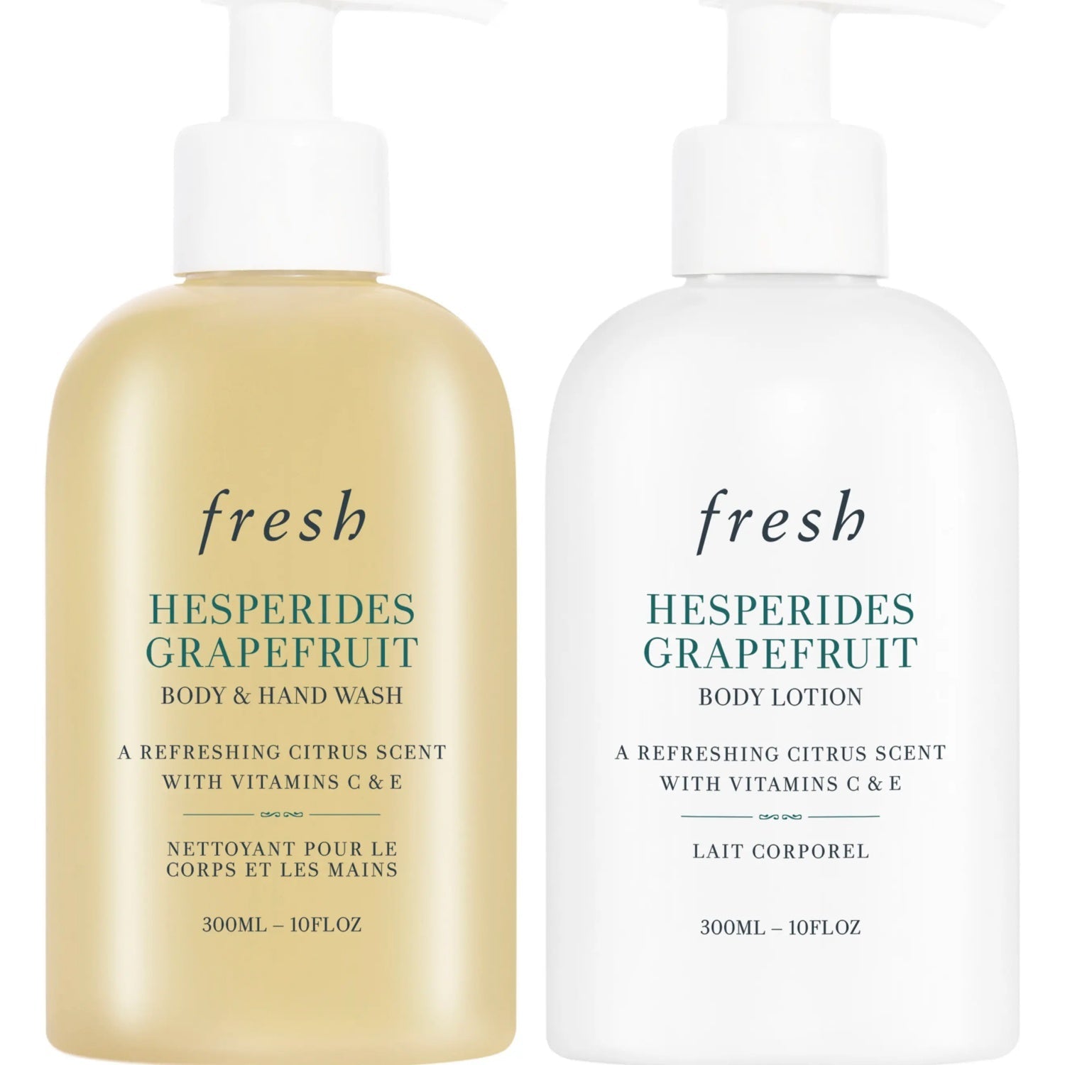Fresh Hesperides Grapefruit Citrus Sensations Shower Gel 10 Oz & Lotion 10 Oz Set