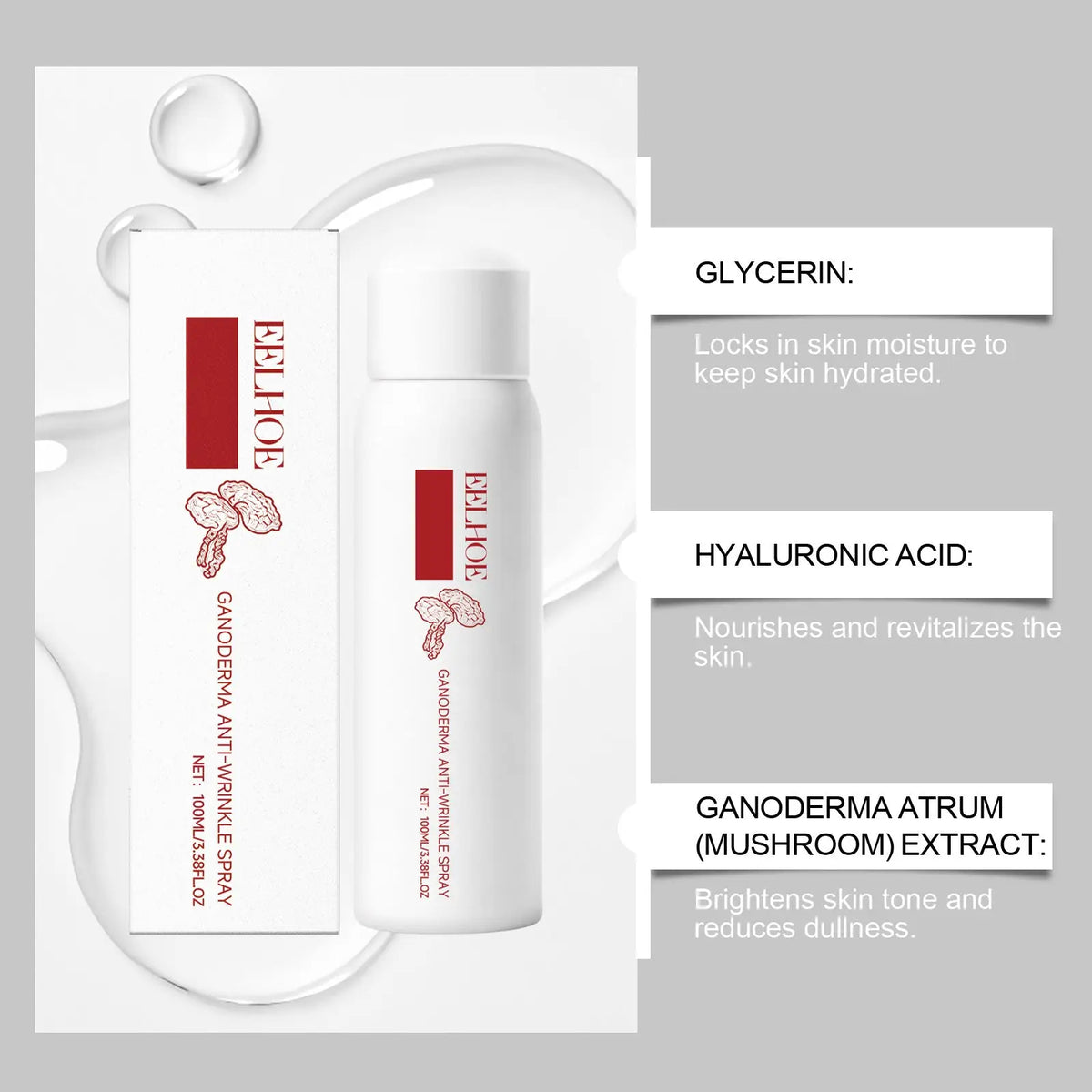 Ganoderma Anti-wrinkle Spray 100ml Firming Lotion
