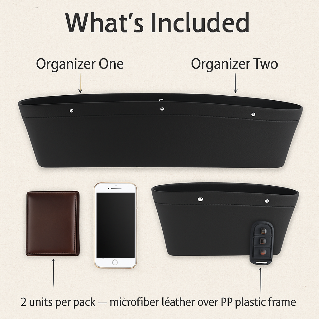 2-Pack Deluxe Seat-Wedge Organizer