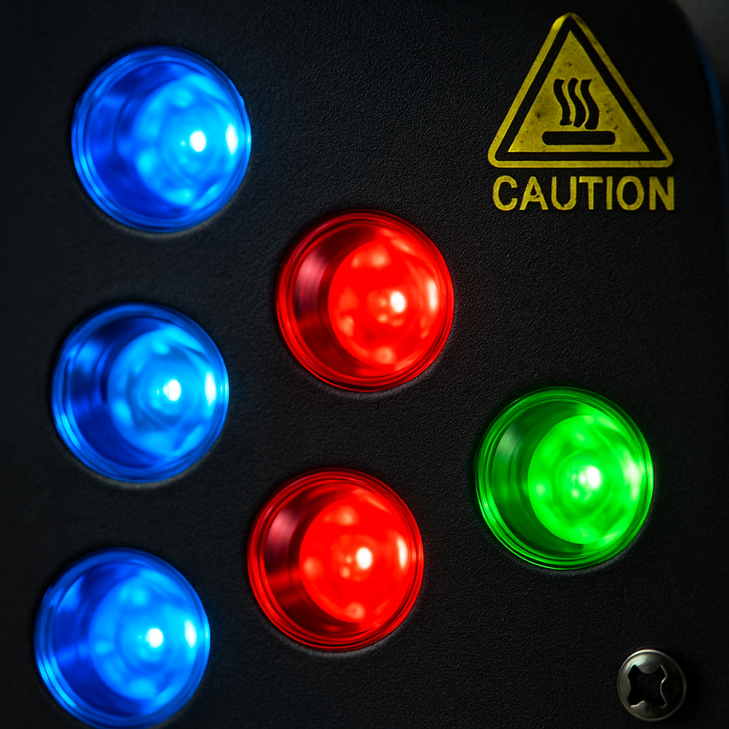 Fog Machine with Multi-Color Lighting for Parties