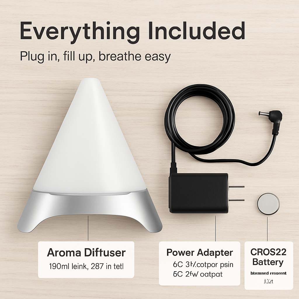 120ml Cool Mist Humidifier Ultrasonic Aroma Essential Oil Diffuser w/Soothing Sounds 7 Color Night Lights Waterless Auto Off for Relaxation and Sleepi