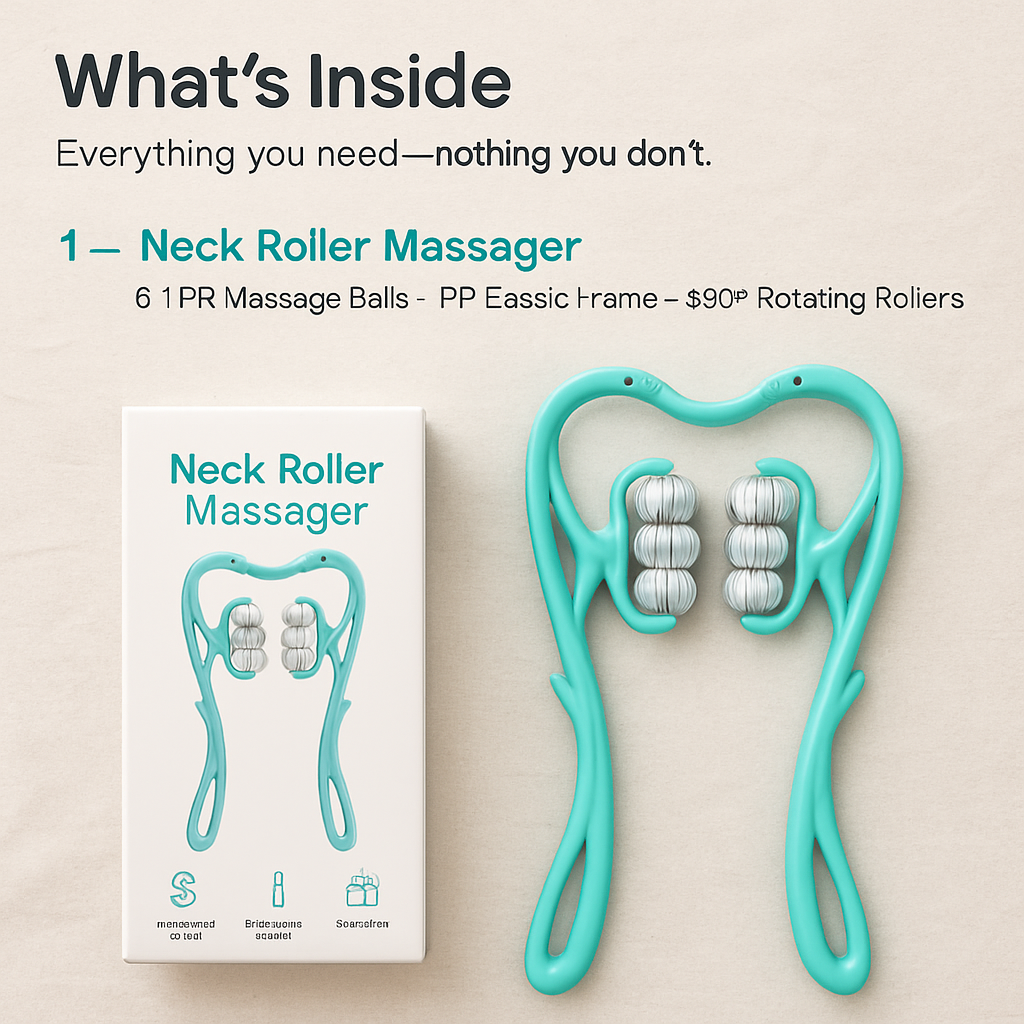 Neck Roller Massager for Targeted Neck & Body Relief