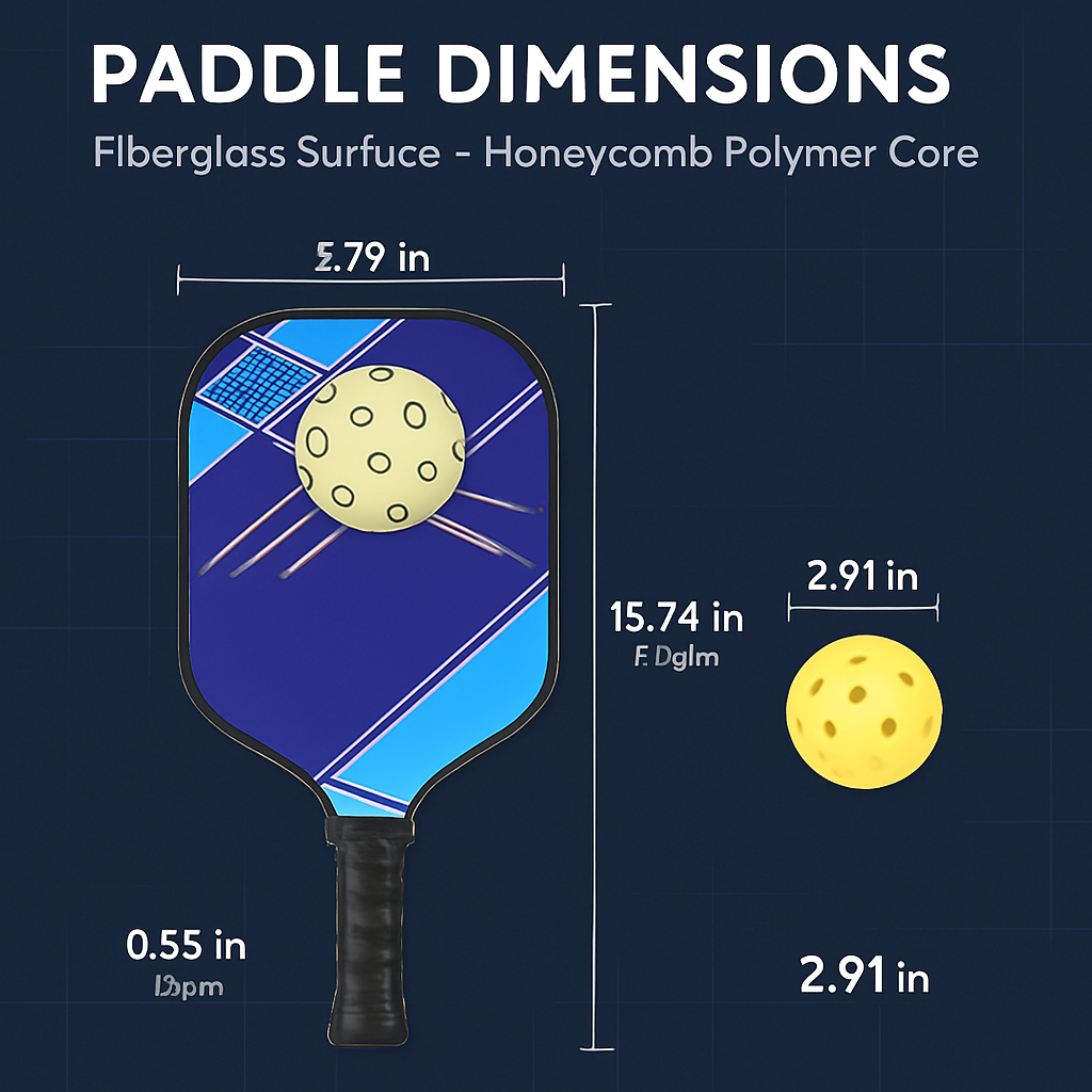 Pickleball Set with Paddles, Balls & Carry Bag