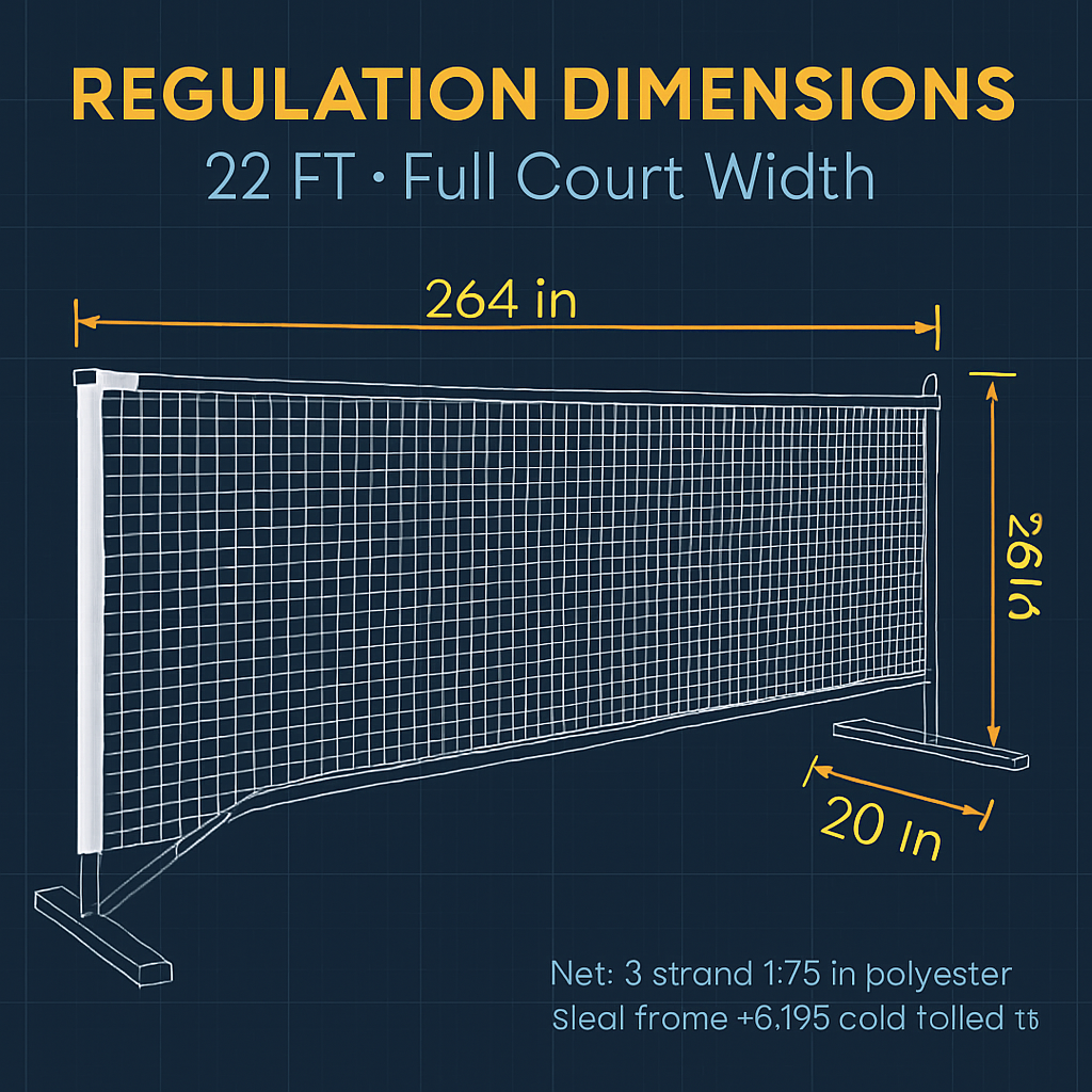 Portable Pickleball Net Set for Home Courts and Play