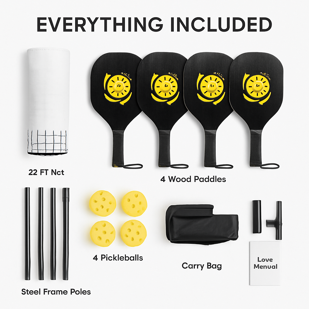 Portable Pickleball Net Set for Home Courts and Play