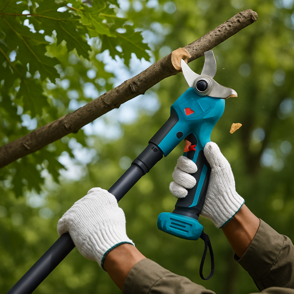 2-in-1 Electric Pruning Shear with Extension Pole