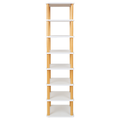 8-Tier Entryway Wooden Shoe Rack: Vertical Organizer