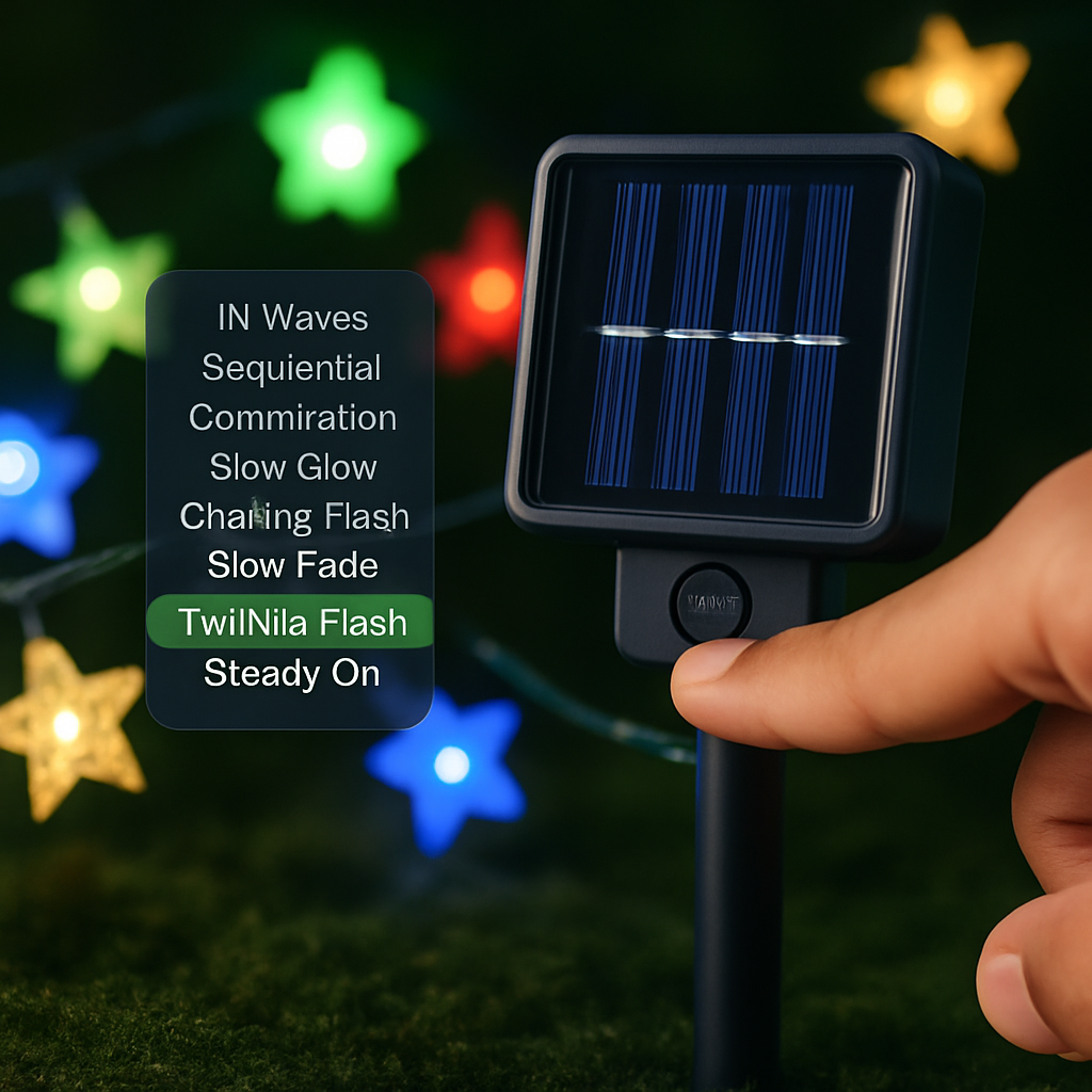 Solar Powered String Lights Fairy Star Lamps