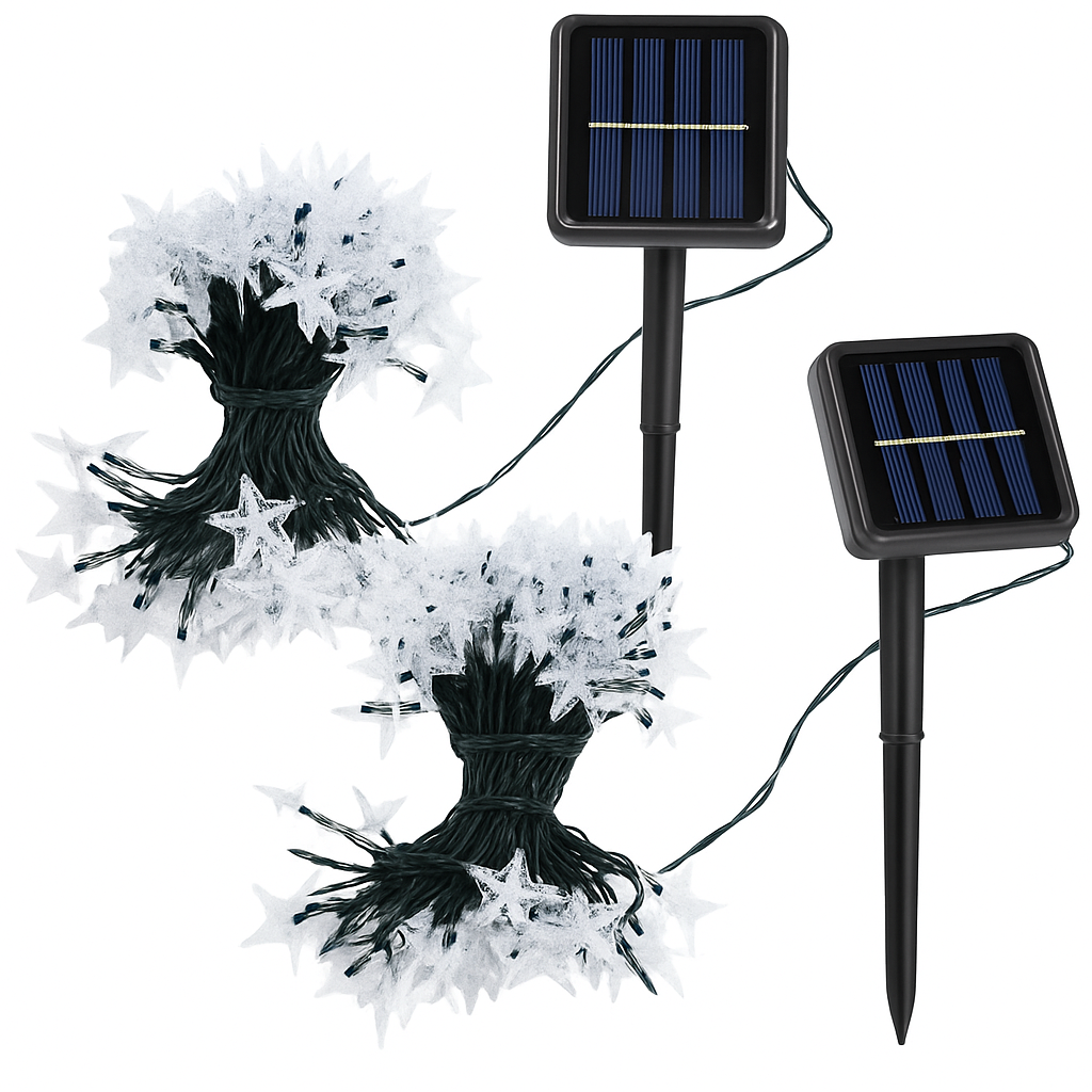 Solar Powered String Lights Fairy Star Lamps