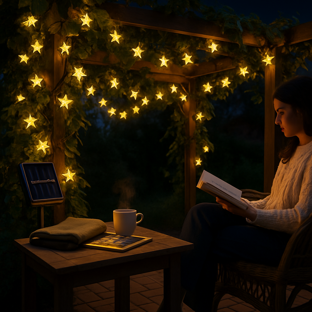 Solar Powered String Lights Fairy Star Lamps
