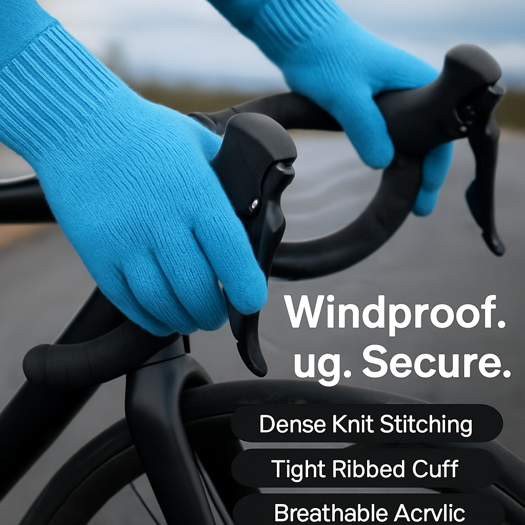 Unisex Winter Knit Gloves Touchscreen Outdoor Windproof Cycling Skiing Warm Gloves