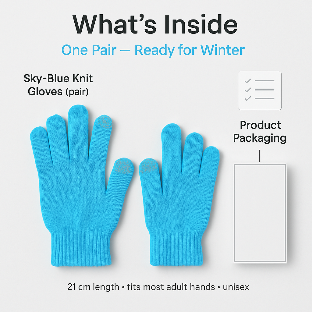 Unisex Winter Knit Gloves Touchscreen Outdoor Windproof Cycling Skiing Warm Gloves