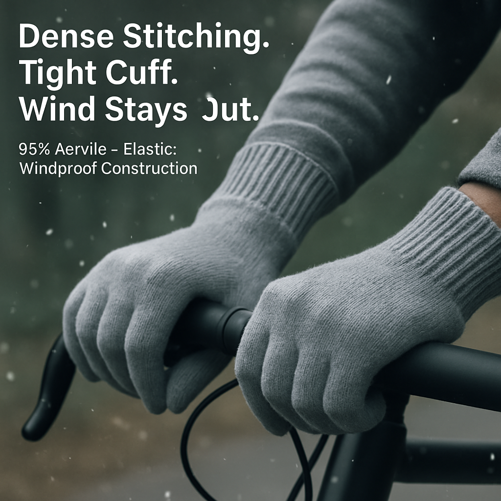 Unisex Winter Knit Gloves Touchscreen Outdoor Windproof Cycling Skiing Warm Gloves