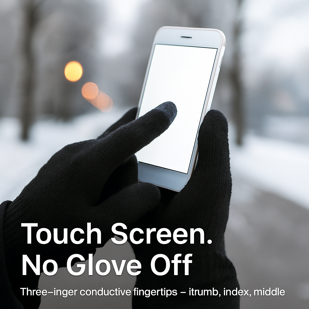 Unisex Winter Knit Gloves Touchscreen Outdoor Windproof Cycling Skiing Warm Gloves
