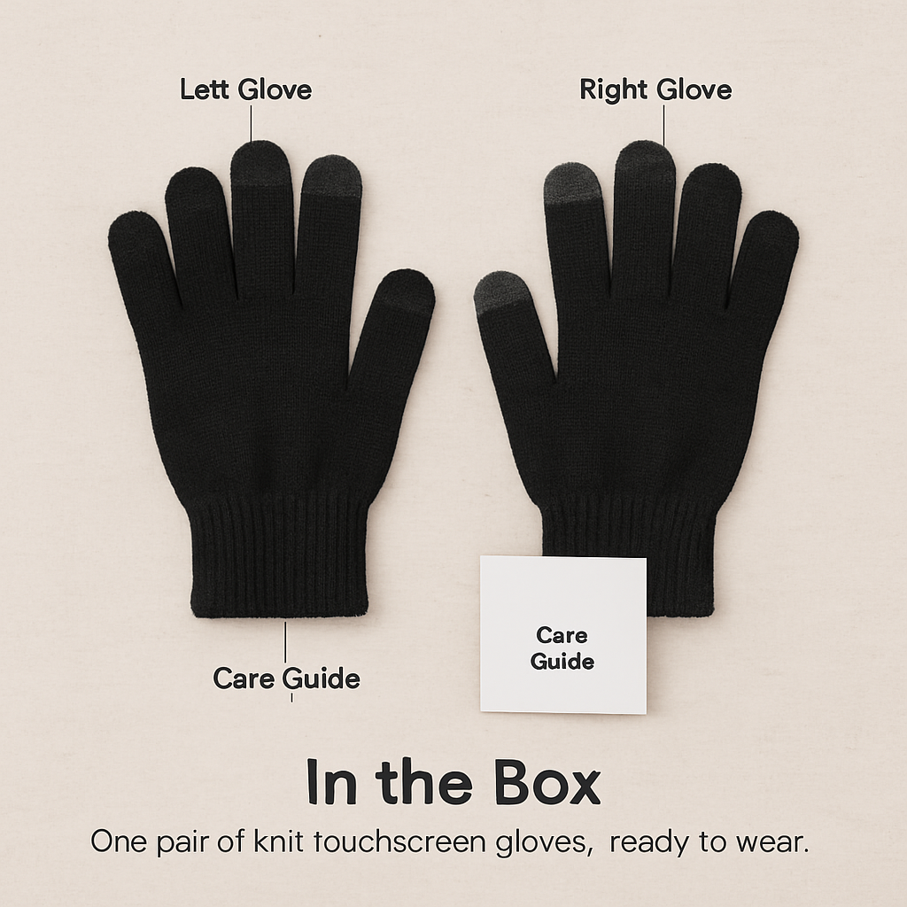 Unisex Winter Knit Gloves Touchscreen Outdoor Windproof Cycling Skiing Warm Gloves
