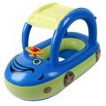 Car Shaped Baby Pool Float with Sun Canopy - 1-3 Year Old
