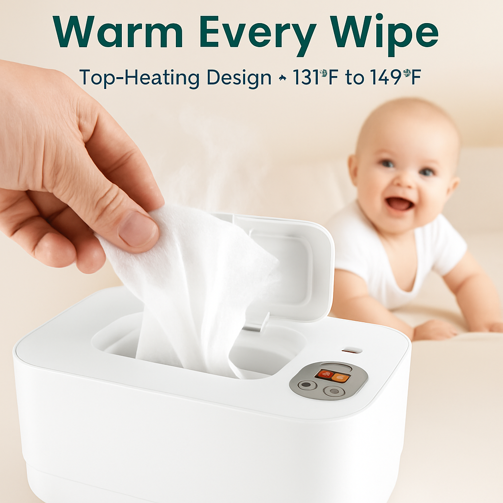 Baby Wipe Warmer with Night Light and 3 Temperature Settings