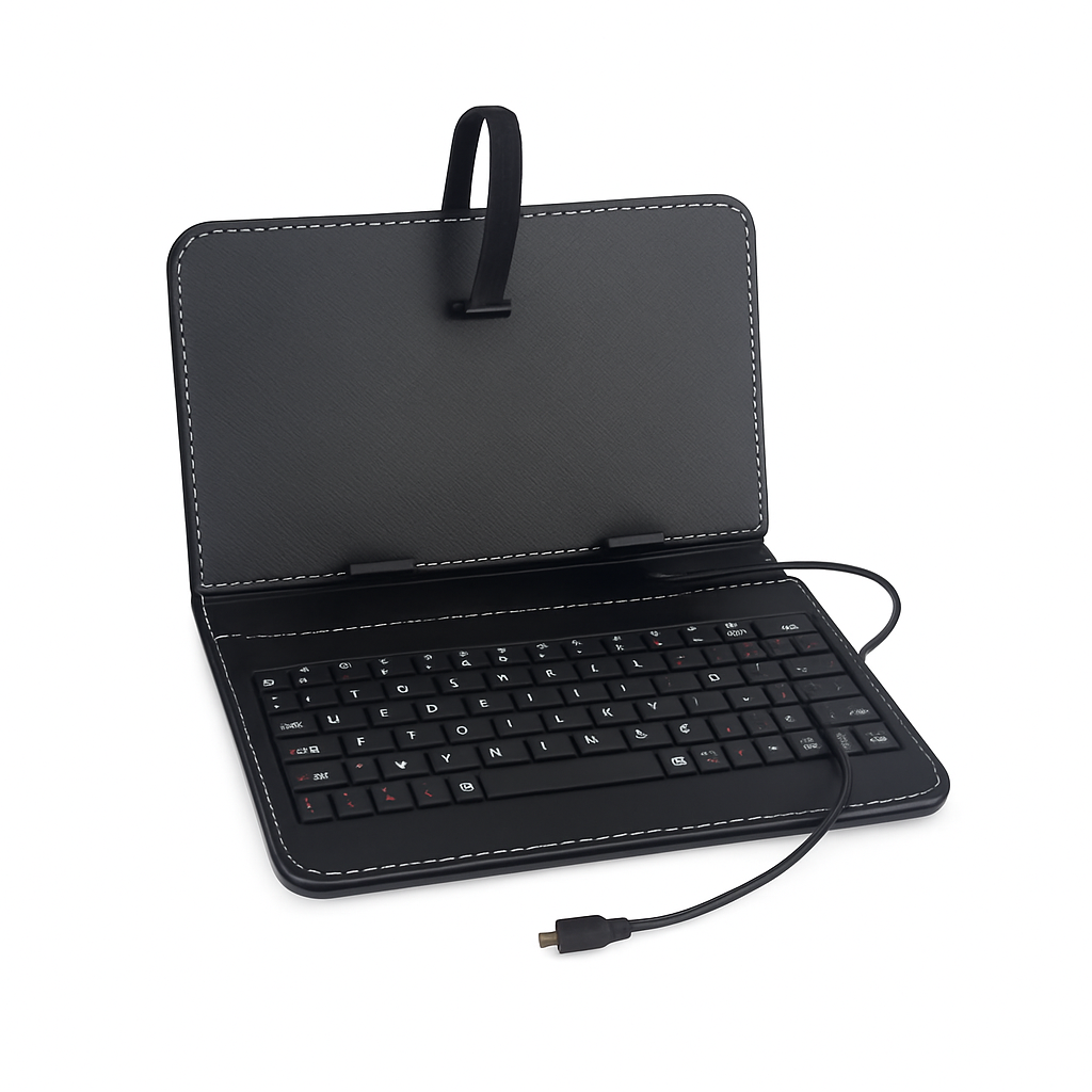 KOCASO Generic USB Keyborad & Leather Case Cover for MX780 Tablet PC in Black