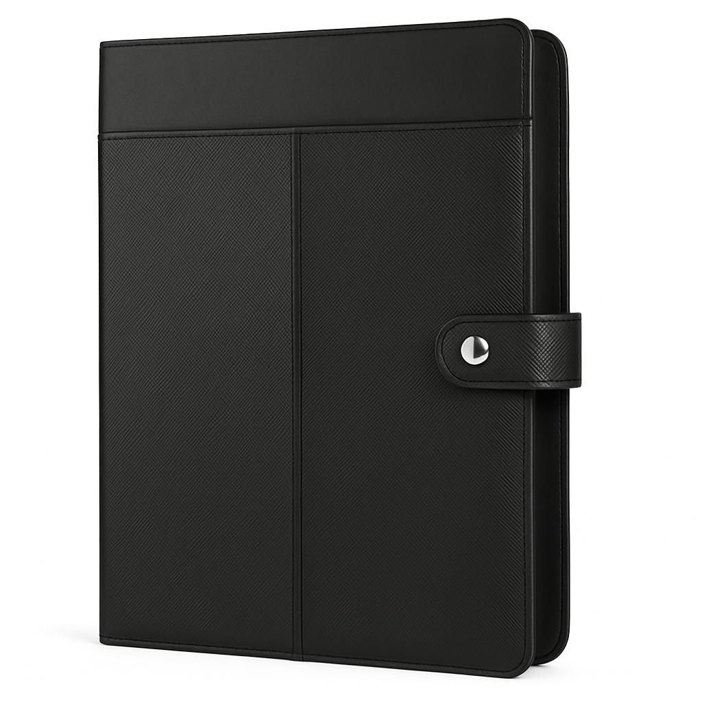 Padfolio Portfolio Folder Business Document Organizer PU Leather Padfolio Holder Case for 9.7" iPad Tablet Business Cards
