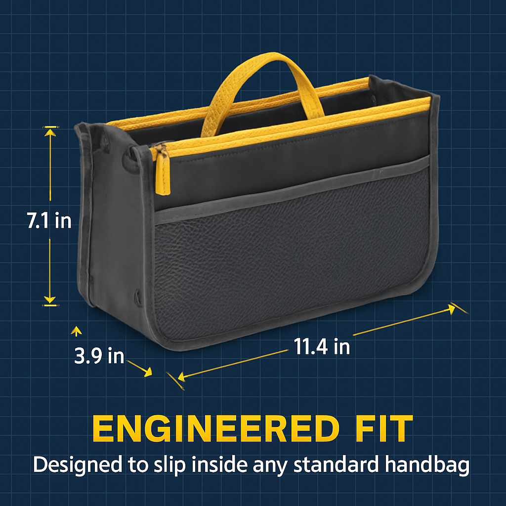 Handbag Organizer for Travel - Spacious Pockets