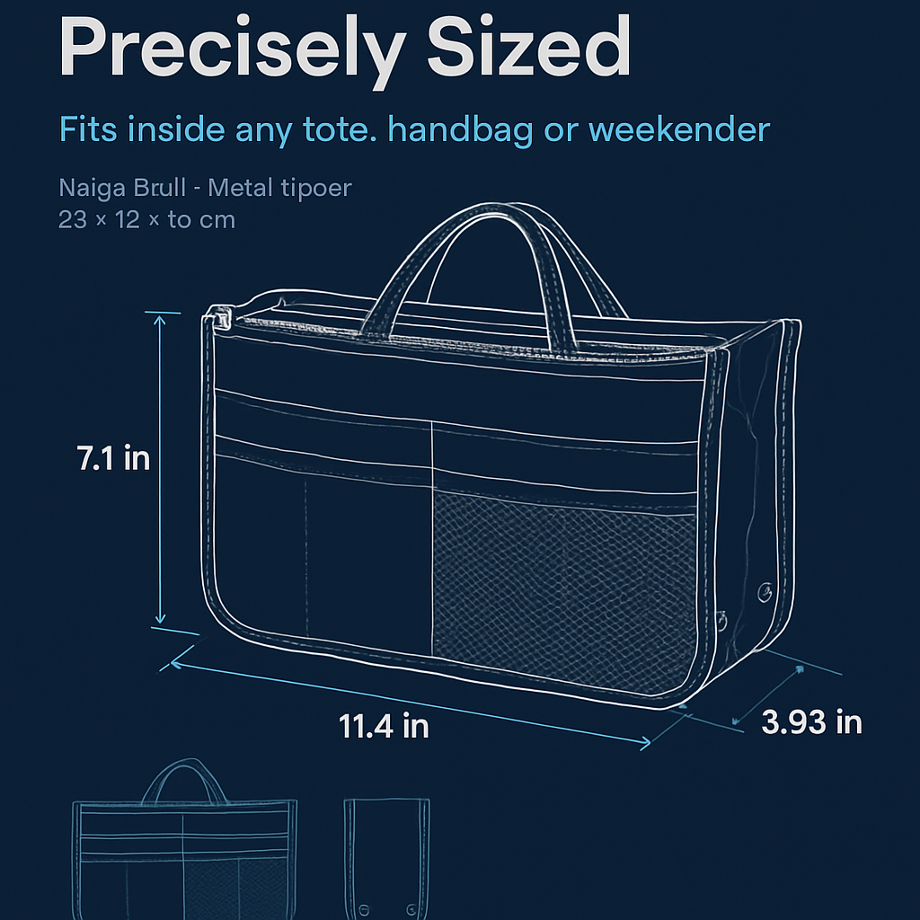 Handbag Organizer for Travel - Spacious Pockets