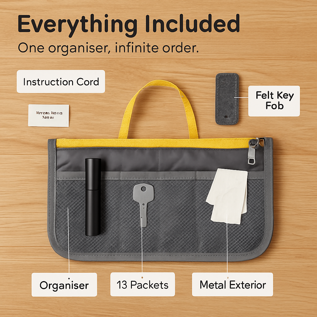 Handbag Organizer for Travel - Spacious Pockets