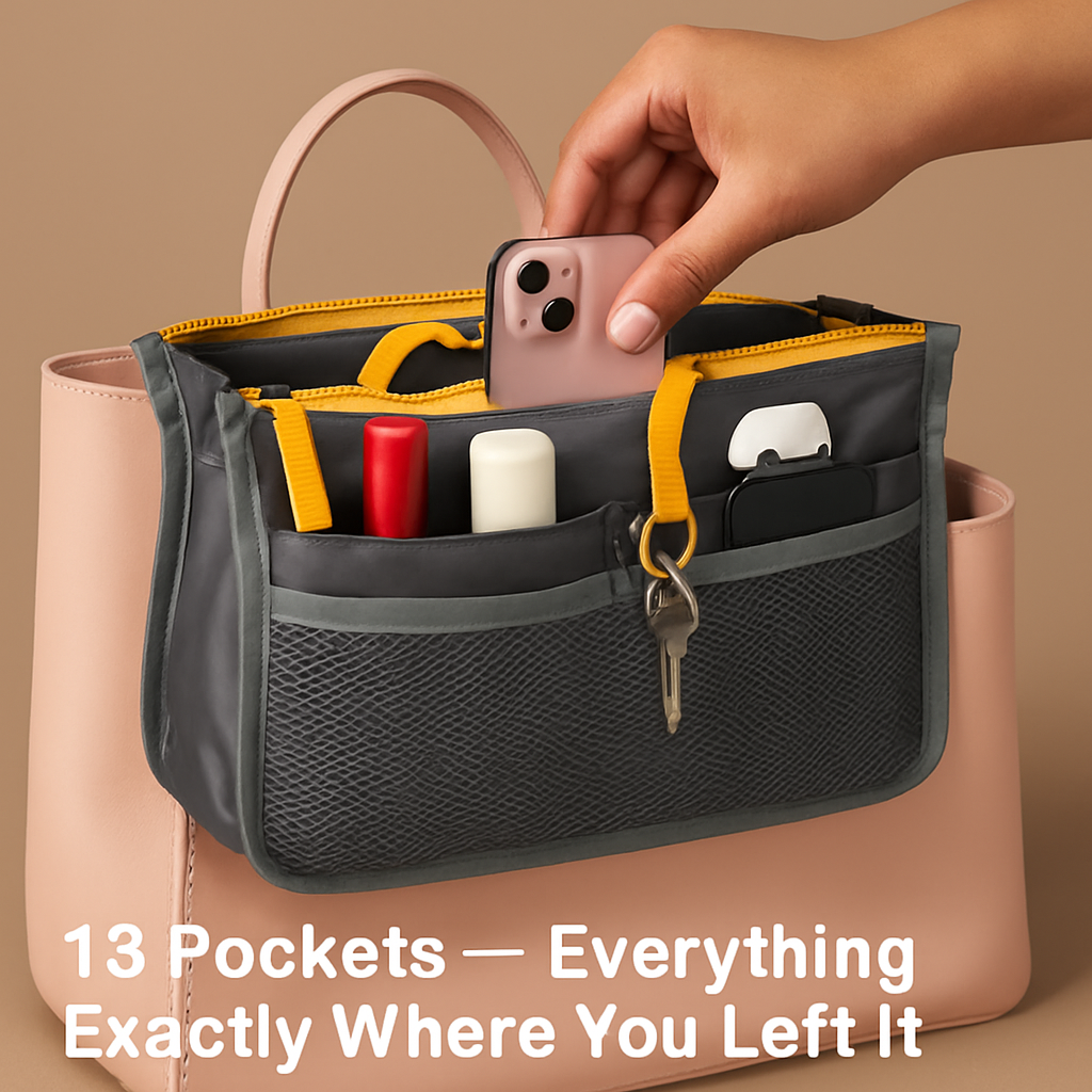 Handbag Organizer for Travel - Spacious Pockets