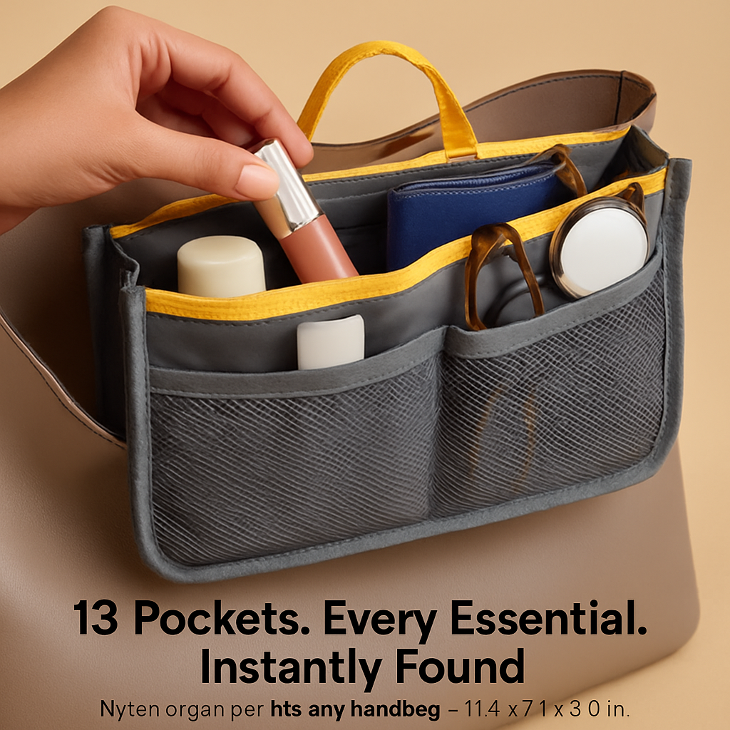 Handbag Organizer for Travel - Spacious Pockets