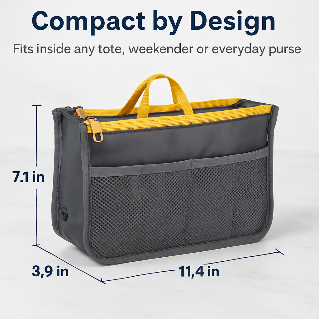 Handbag Organizer for Travel - Spacious Pockets