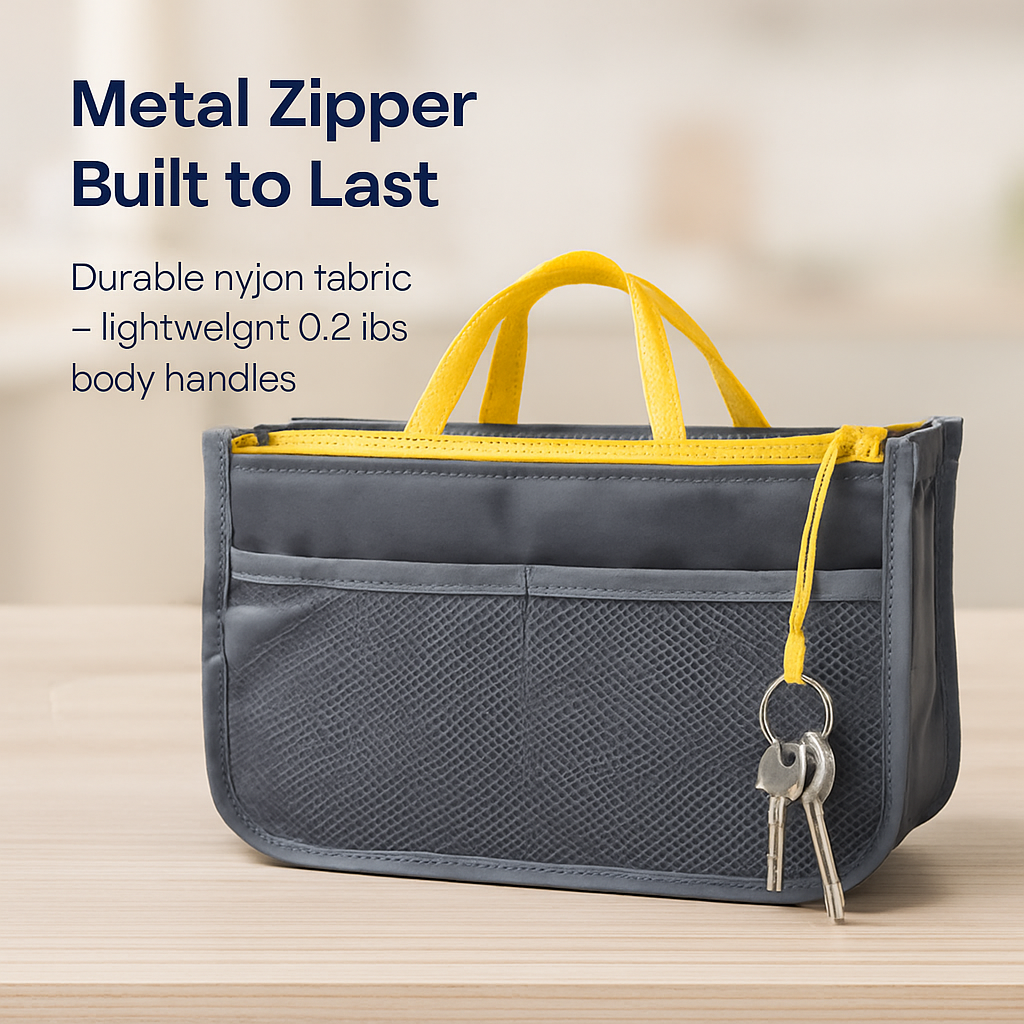 Handbag Organizer for Travel - Spacious Pockets