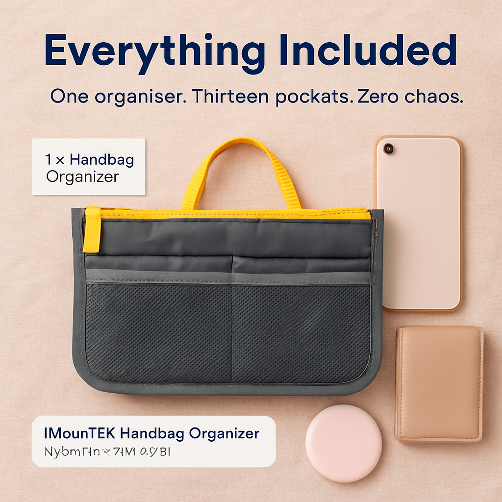 Handbag Organizer for Travel - Spacious Pockets
