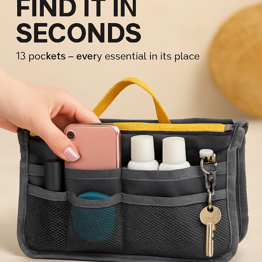 Handbag Organizer for Travel - Spacious Pockets