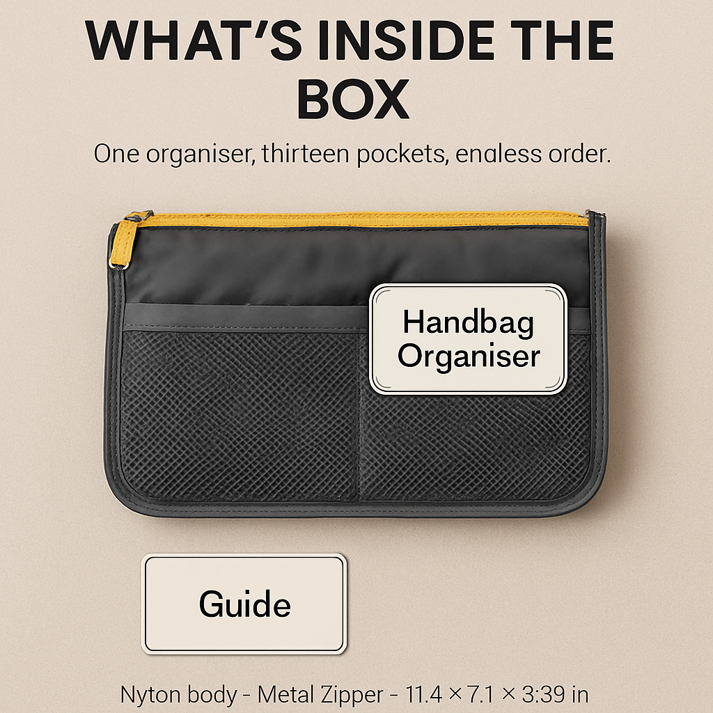 Handbag Organizer for Travel - Spacious Pockets