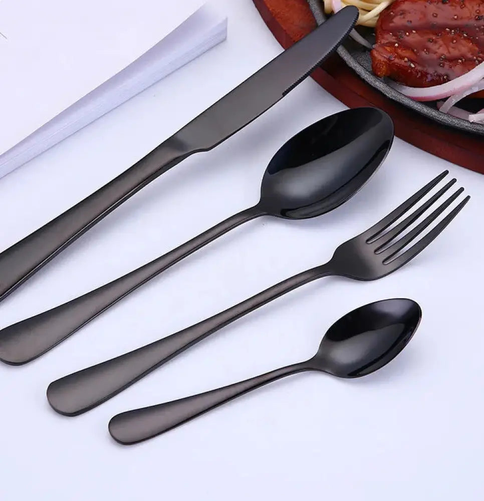 Luxury Gold-plated Stainless Steel Steak Cutlery Set
