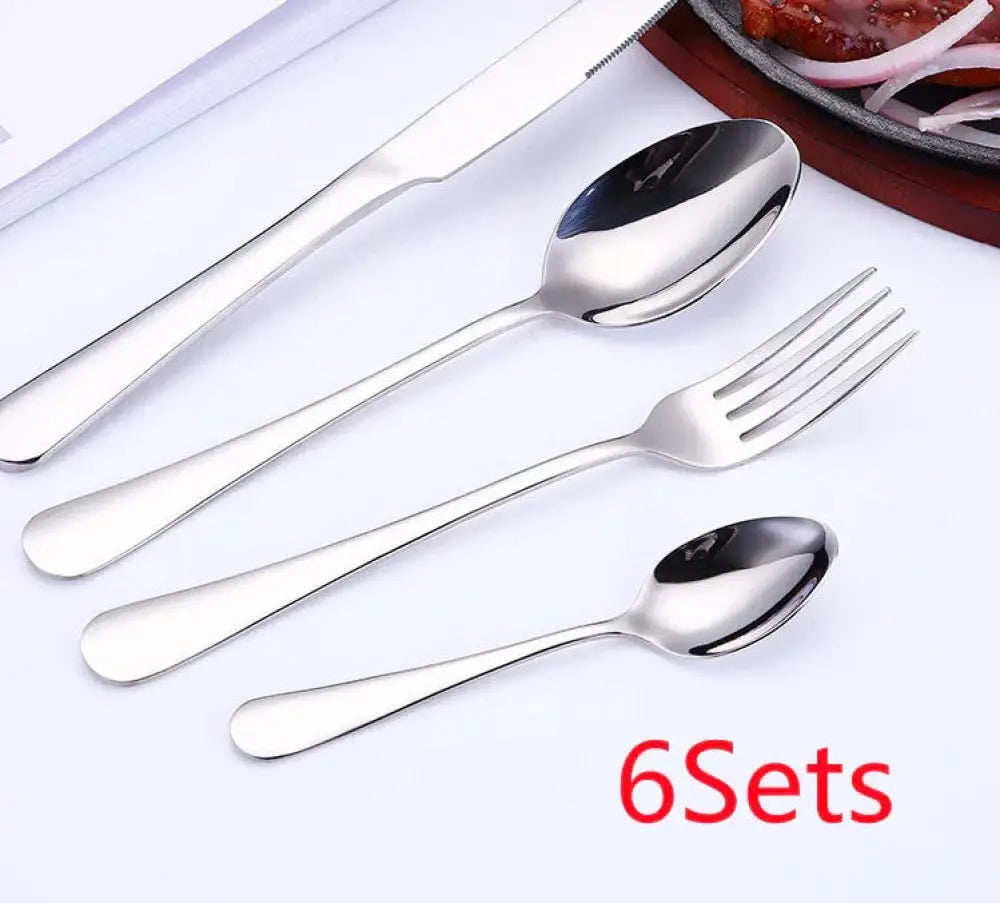 Luxury Gold-plated Stainless Steel Steak Cutlery Set