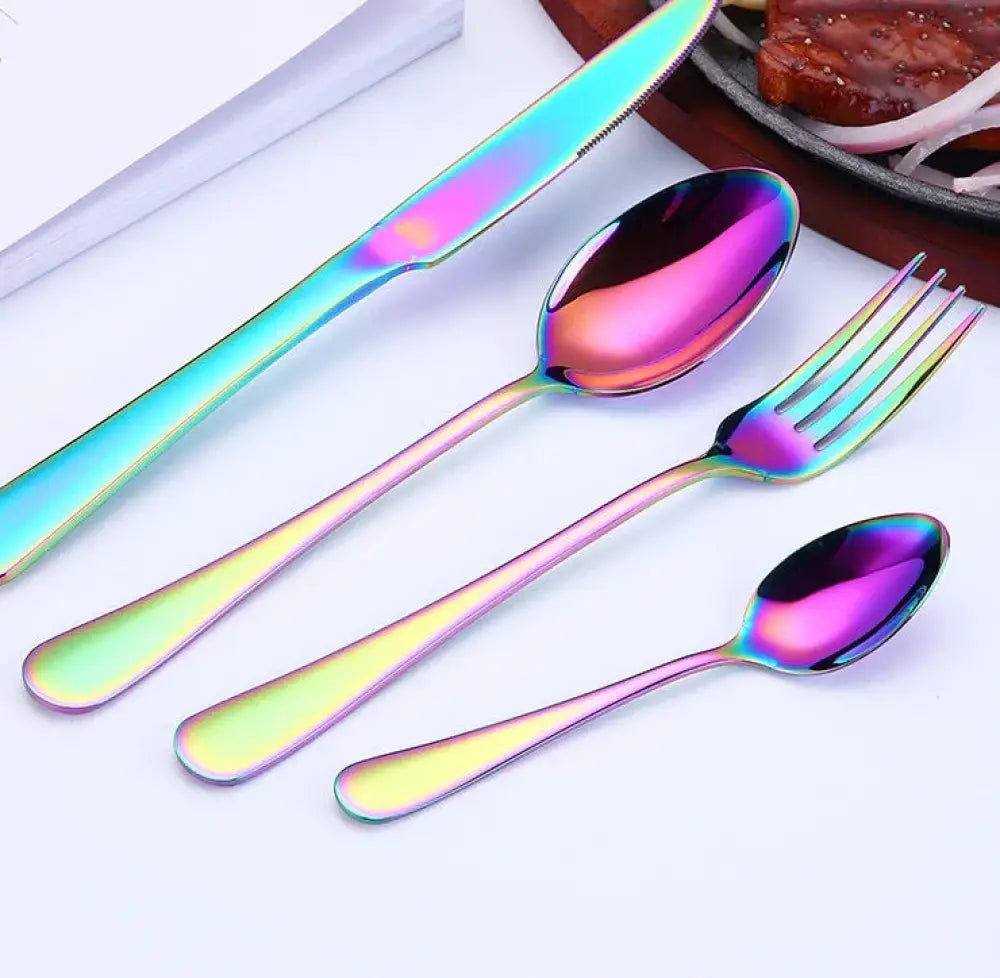 Luxury Gold-plated Stainless Steel Steak Cutlery Set
