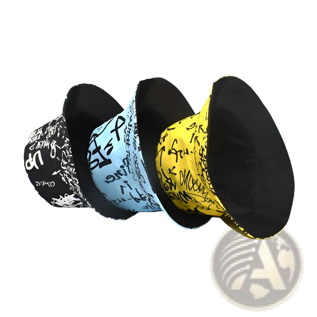 Graffiti Bucket Hat Sunscreen Breathable Travel Cap