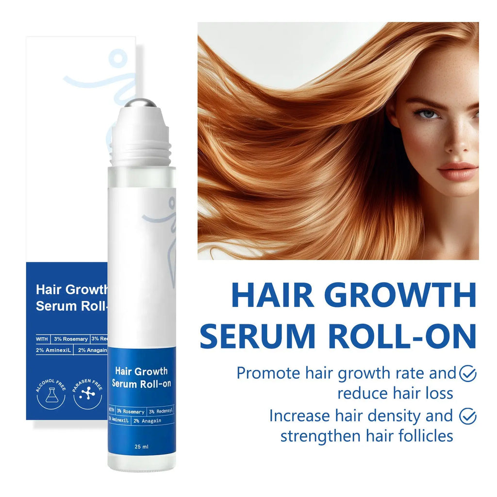 Hair Growth Serum Roll-on for Scalp and Frizzy Hair Care