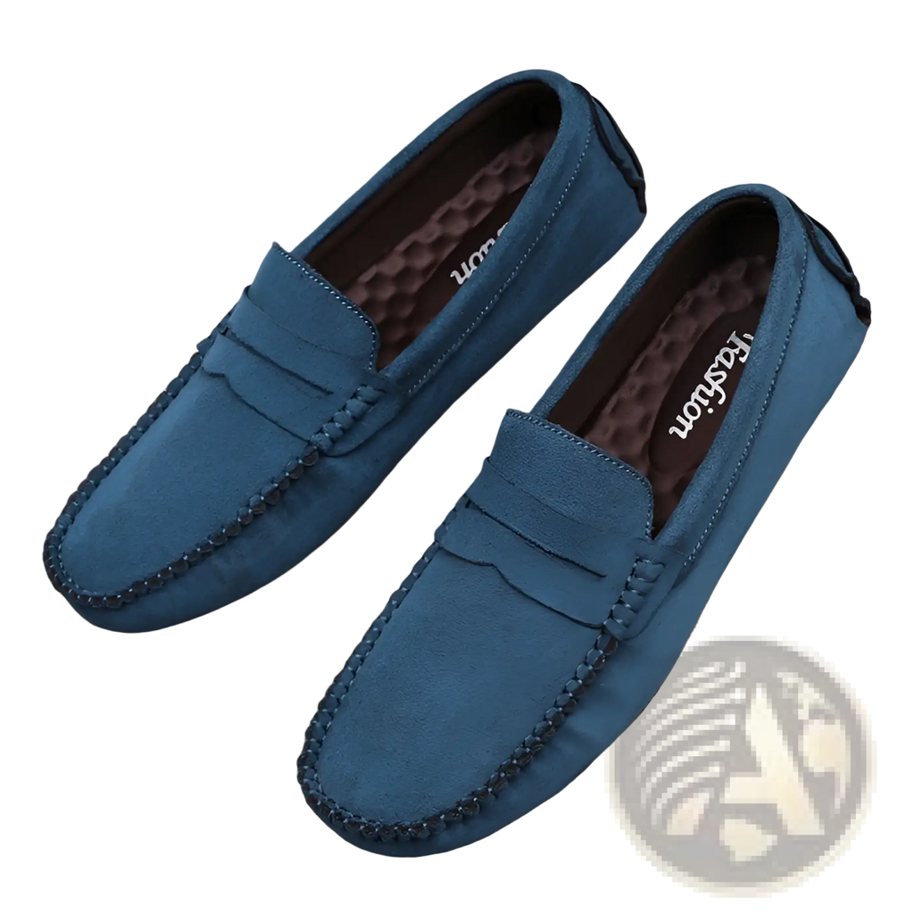 Hand-stitched Suede Loafers Handmade Velvet Shoes